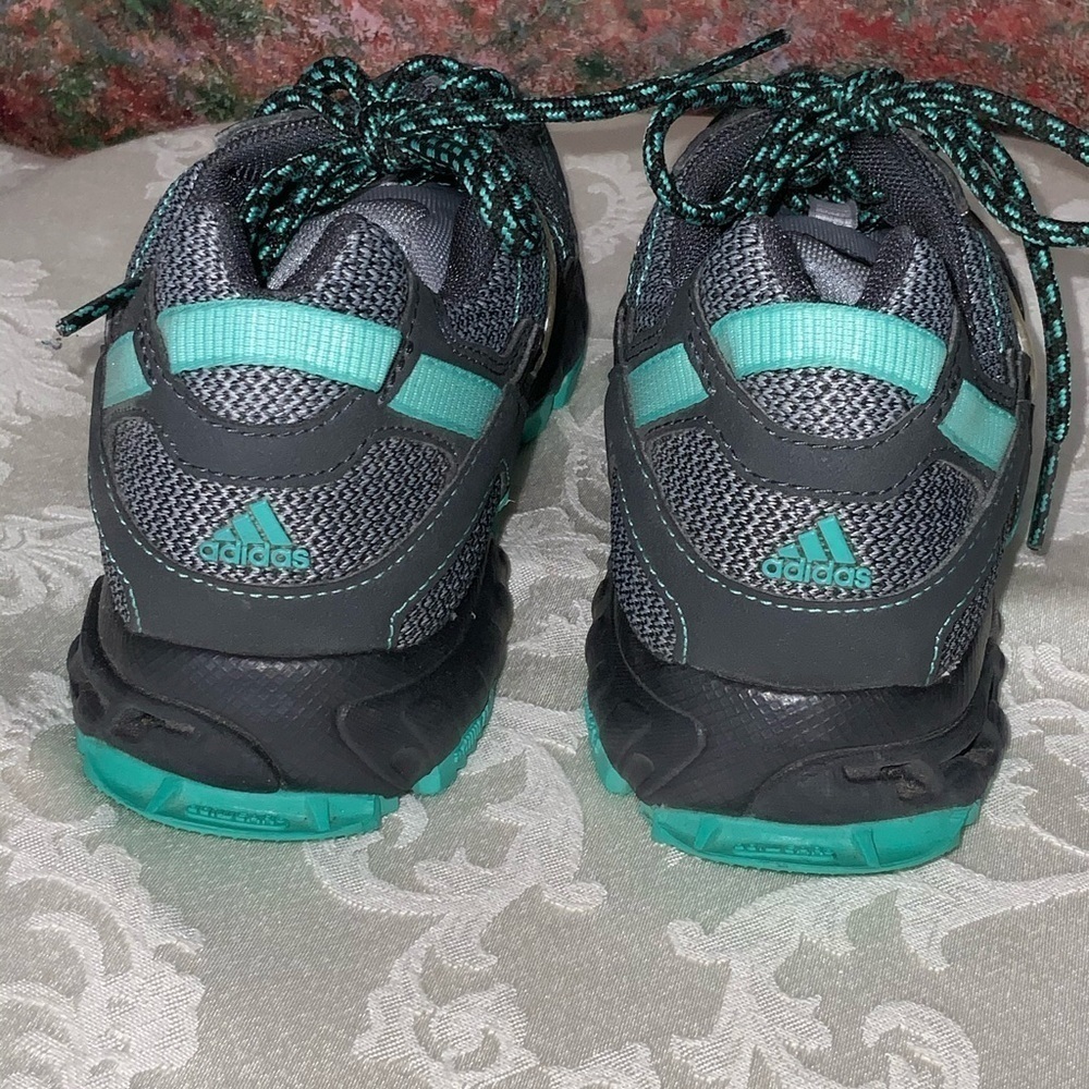 NEW Adidas PYV 702001 Green & Gray Mesh Lace Up Reflectors Running Shoes 6.5 - Picture 5 of 15